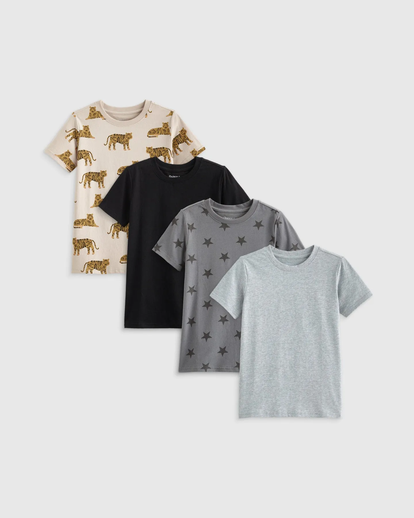 100% Organic Cotton Jersey Short Sleeve Tee 4-Pack