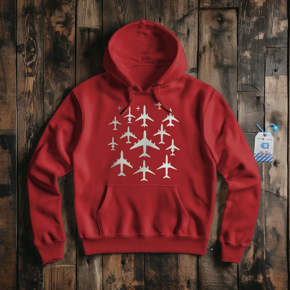 Airplane Silhouettes - Pullover Hoodie