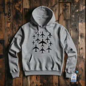 Airplane Silhouettes - Pullover Hoodie