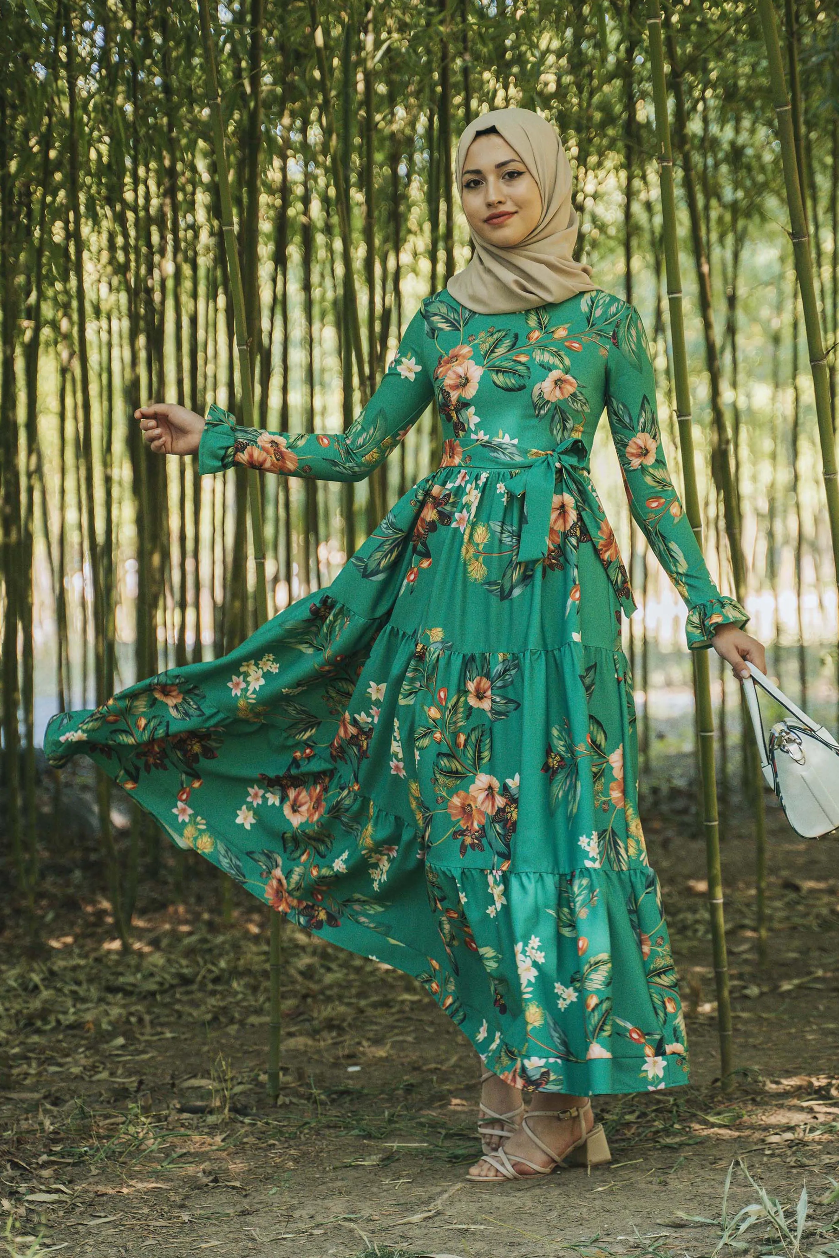 Alameda floral Dress-Hijab Fashion style