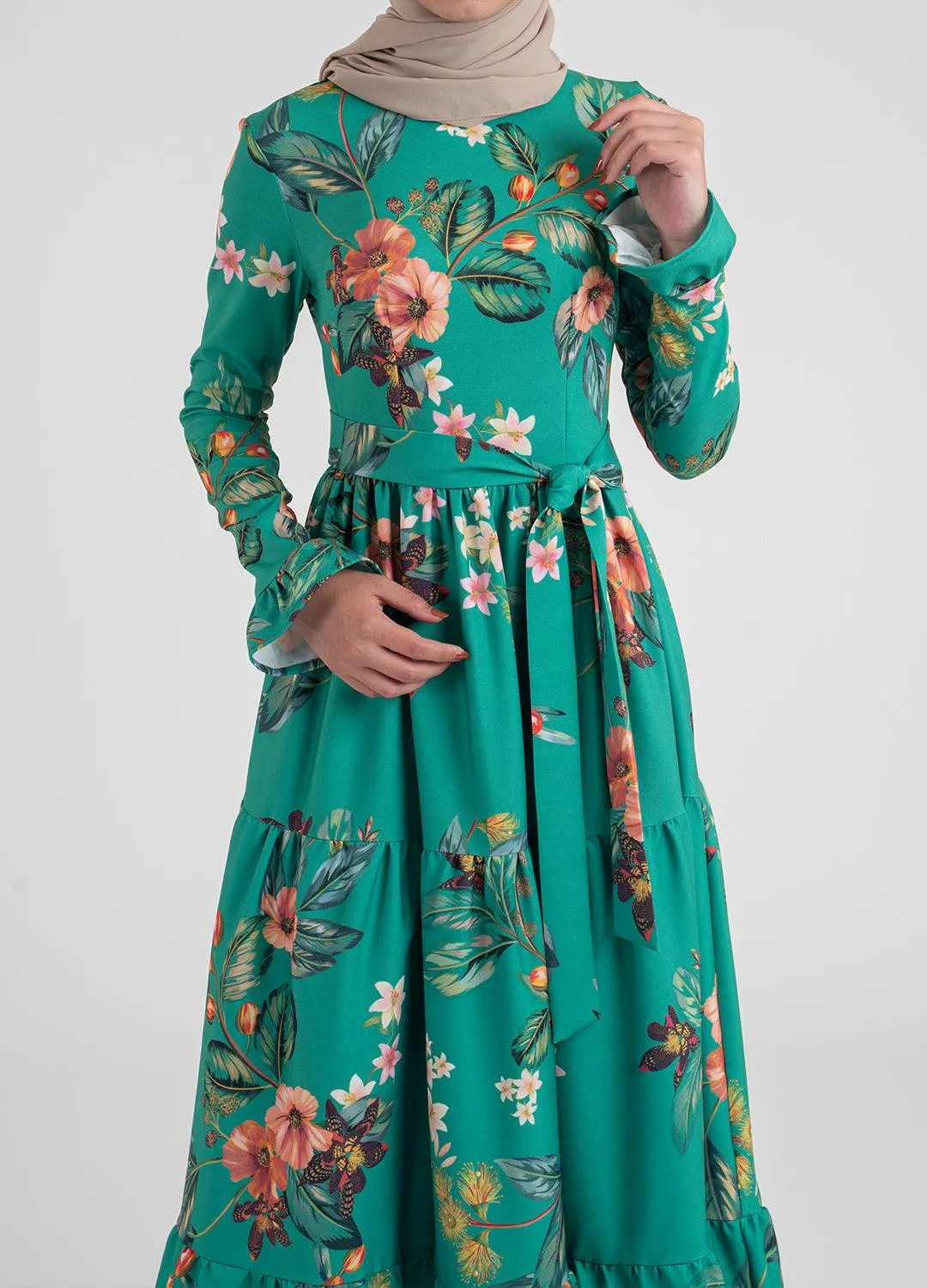 Alameda floral Dress-Hijab Fashion style