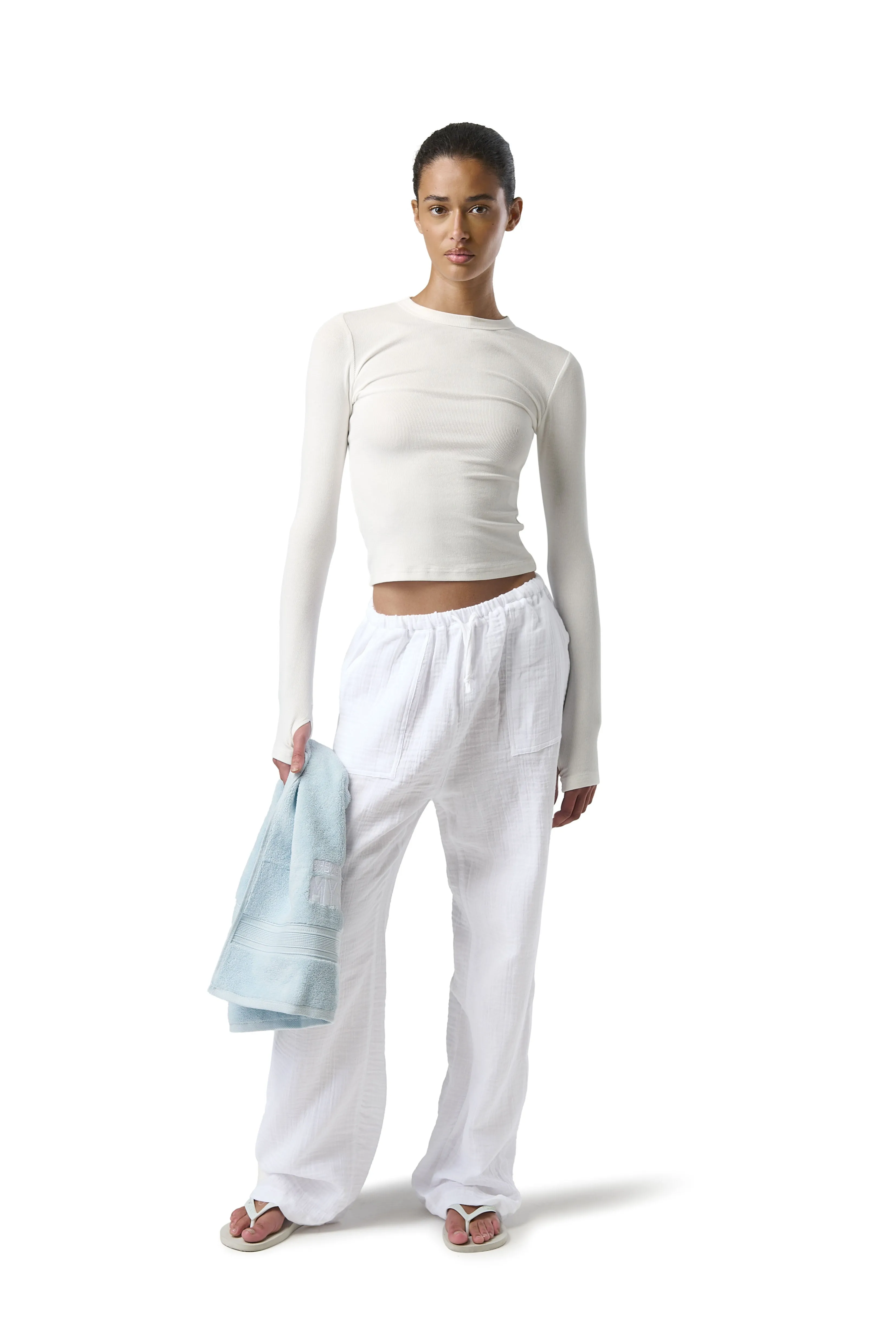 Beatrix Linen Pants in White