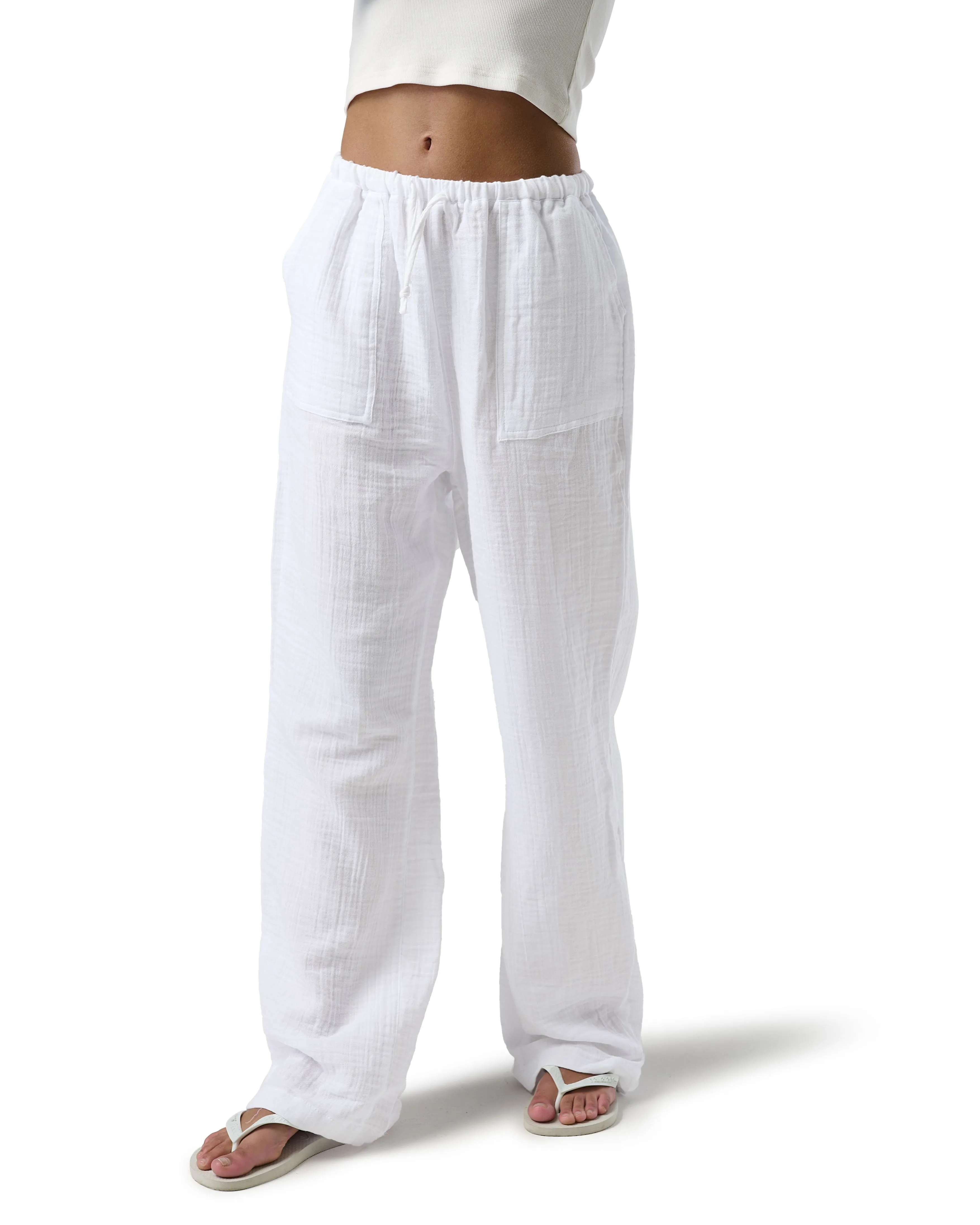 Beatrix Linen Pants in White