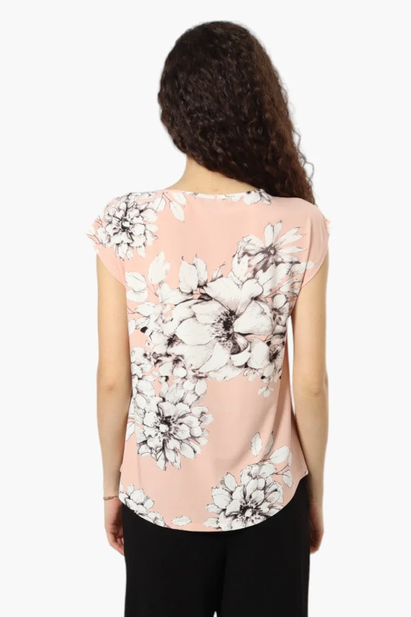 Beechers Brook Floral Cap Sleeve Blouse - Pink