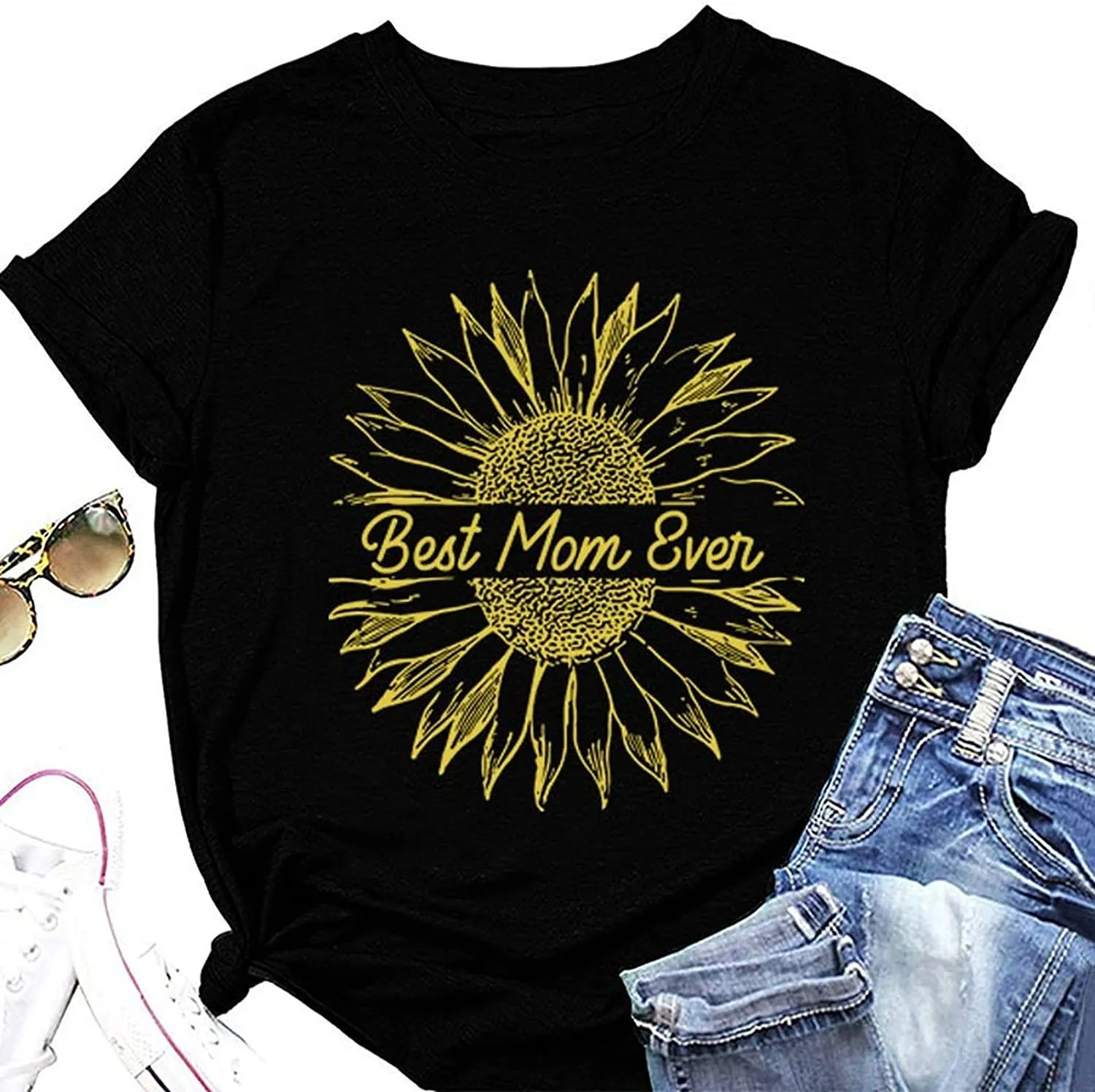 Best Mom Ever T-Shirt Women Graphic Tees