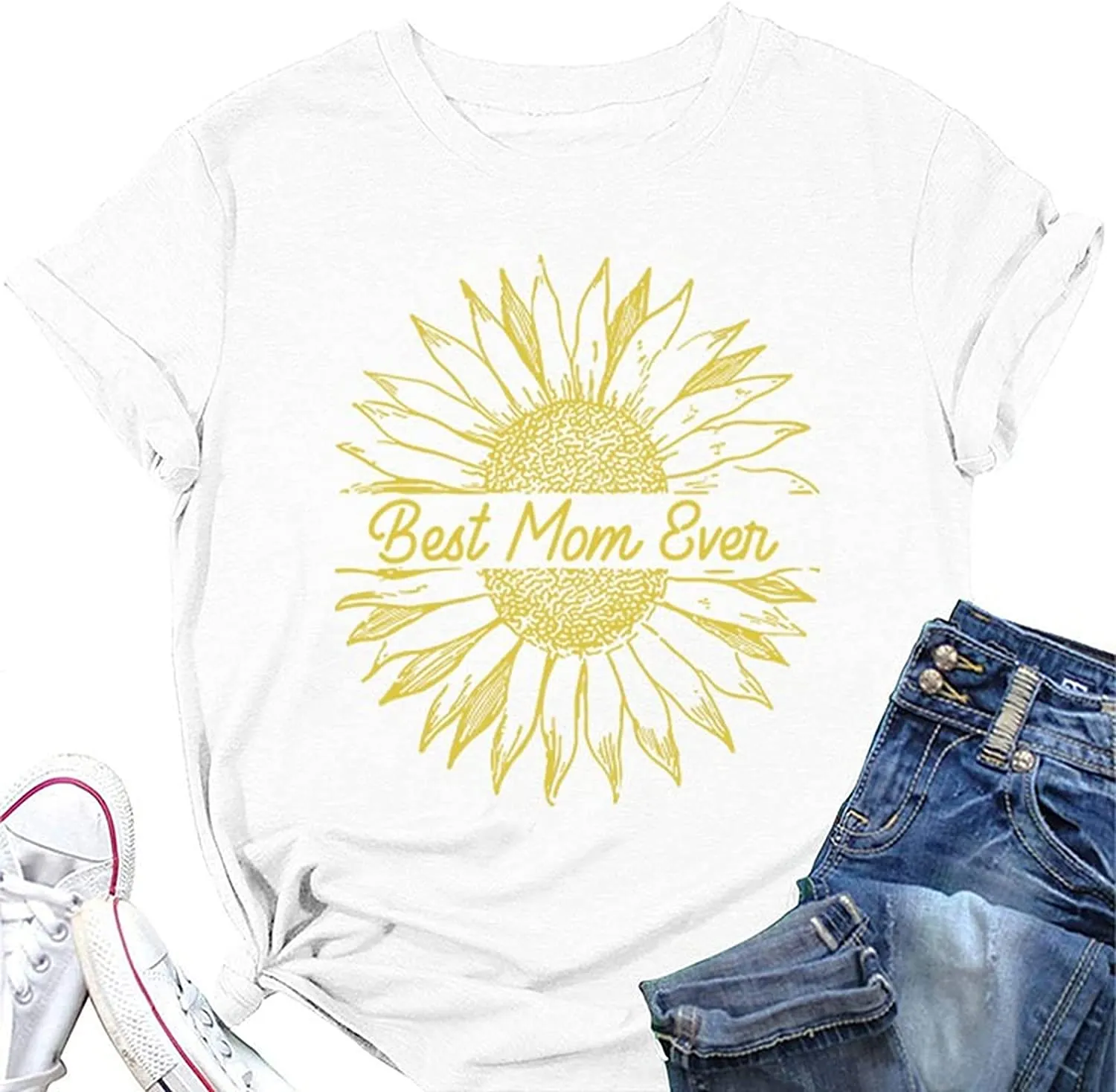 Best Mom Ever T-Shirt Women Graphic Tees