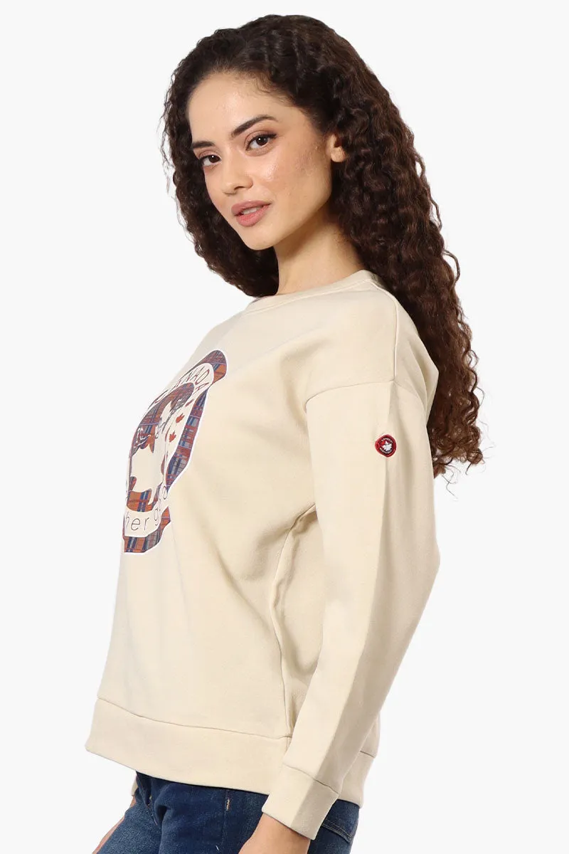 Canada Weather Gear Chest Logo Crew Neck Sweatshirt - Cream