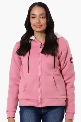 Canada Weather Gear Fleece Lined Zip Up Hoodie - Pink