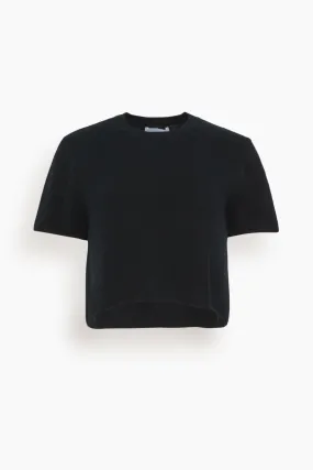 Charleston Relaxed Crewneck Tee in Black