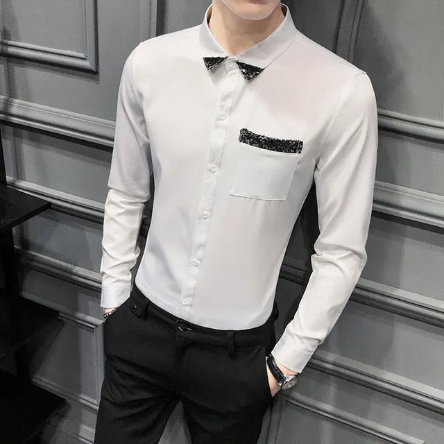 Chic Shirt Men Fashion New Long Sleeve