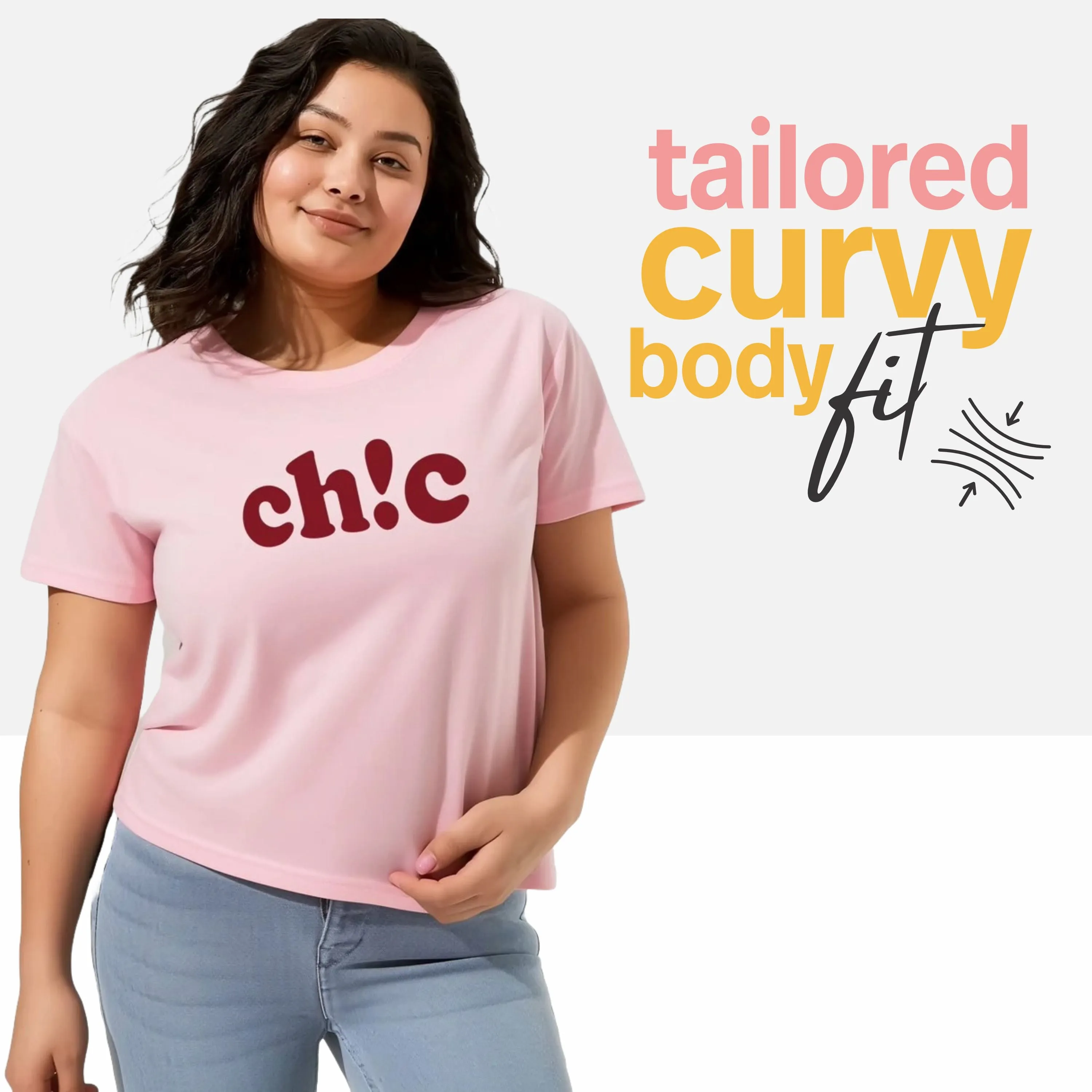 Chic Women Plus Size T-shirt