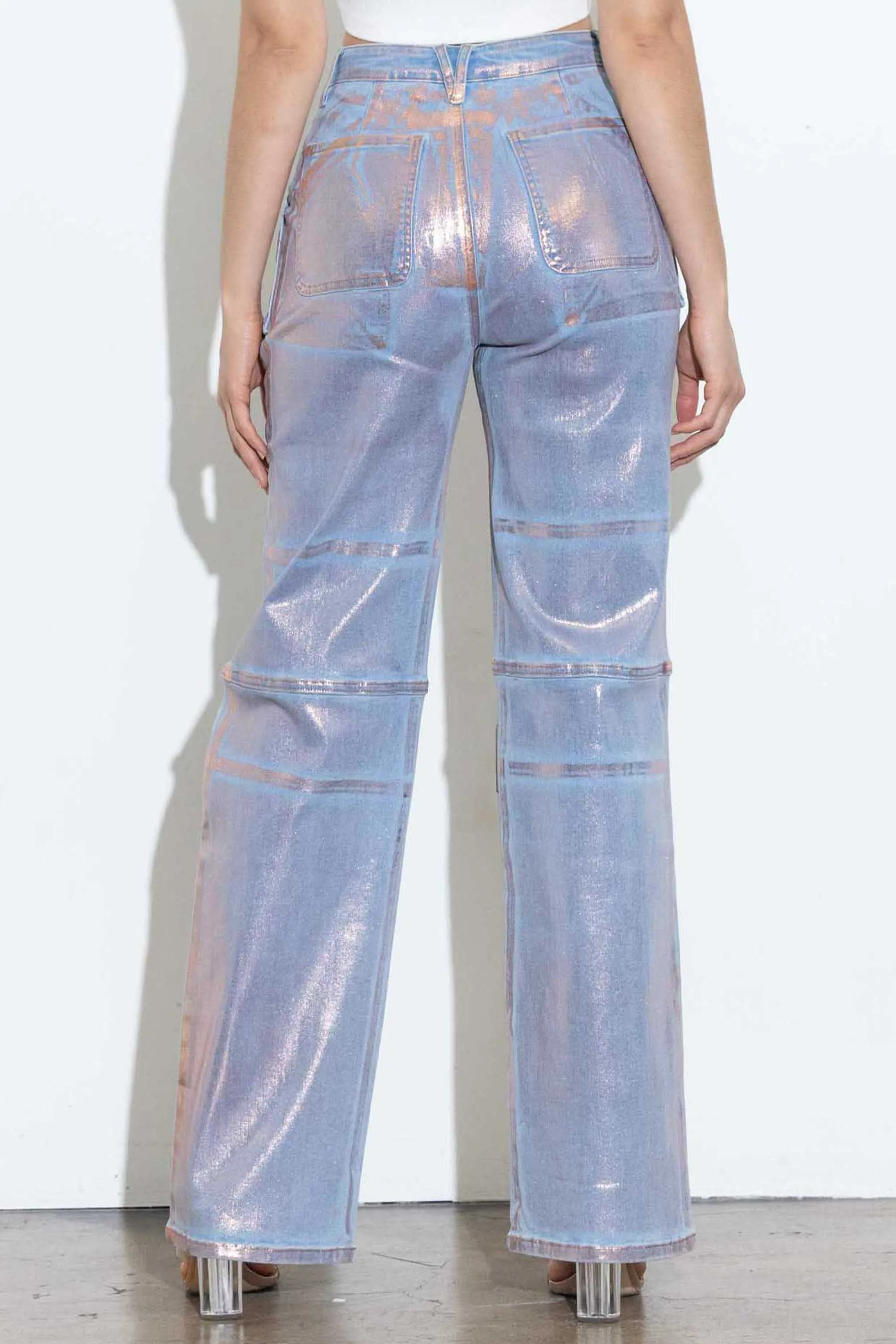 Copper Foil Relaxed Pants