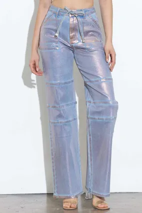 Copper Foil Relaxed Pants