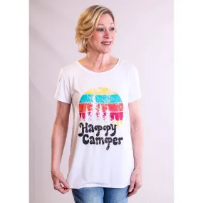 Coverstitched Short Sleeve Happy Camper Tee