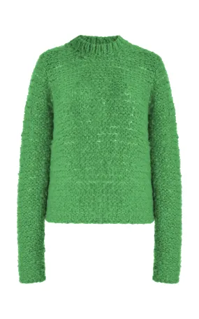 Durand Knit Sweater in Peridot Green Welfat Cashmere