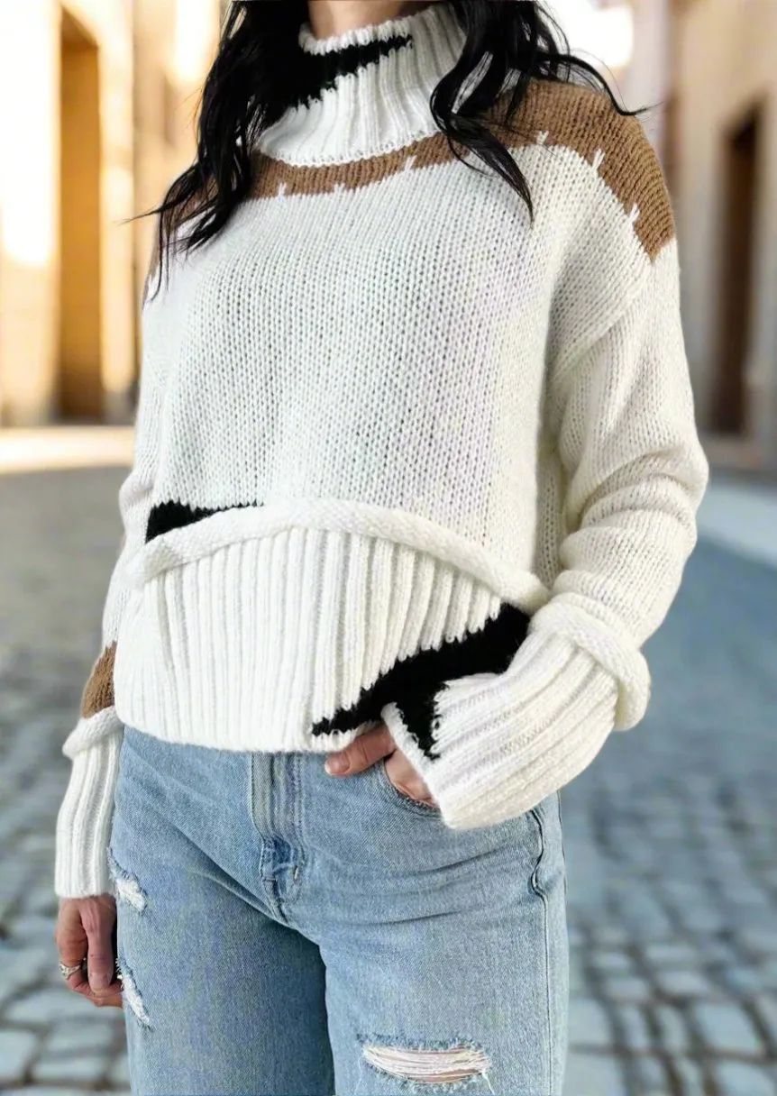 FROSTY MIX KNIT SWEATER