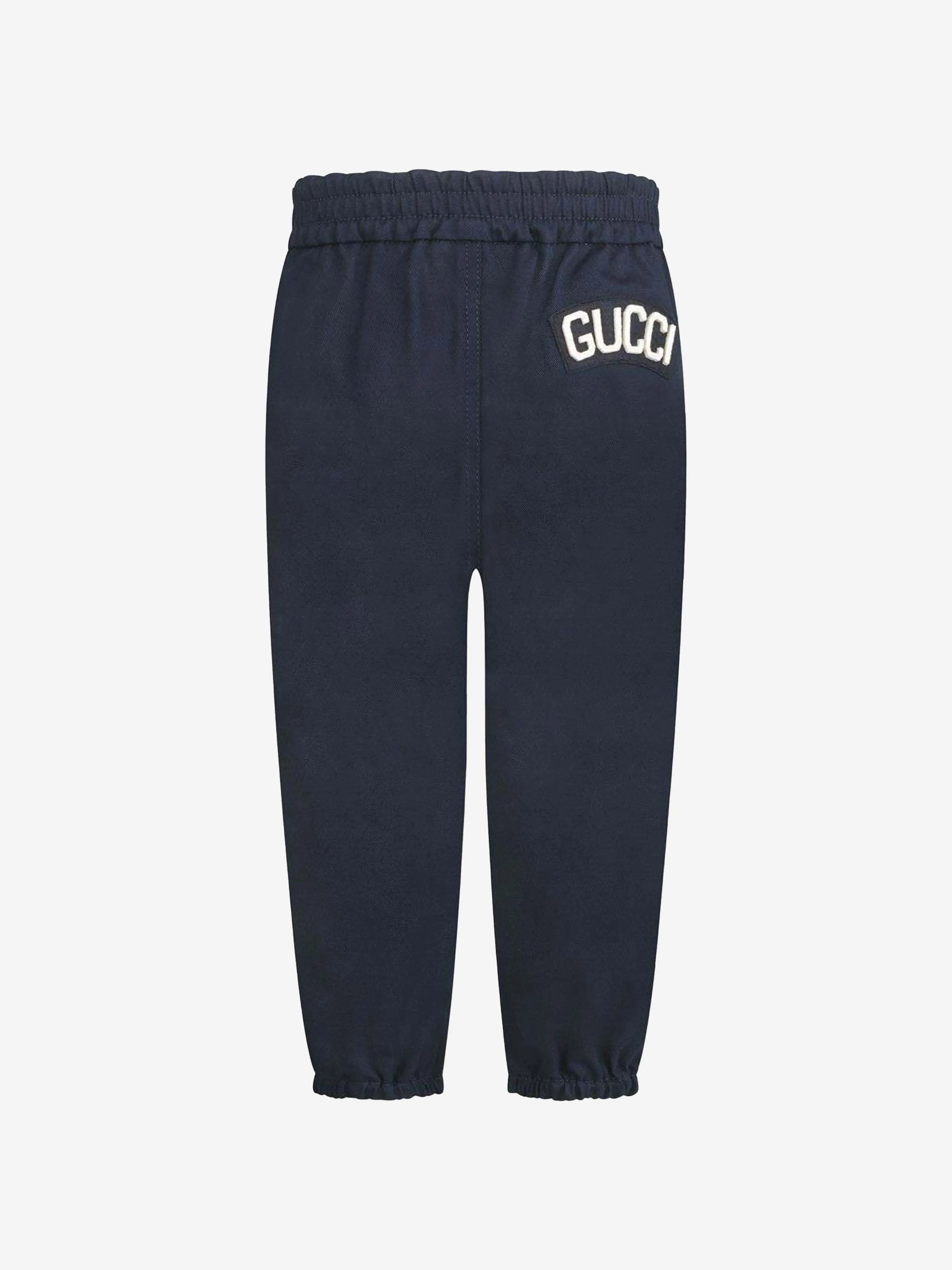 GUCCI Baby Boys Blue Cotton Trousers