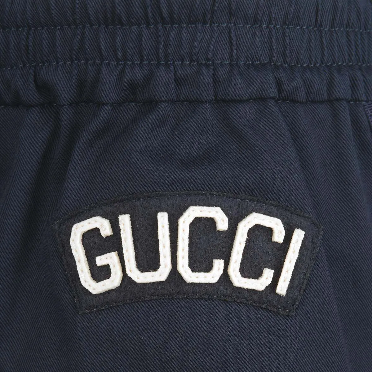 GUCCI Baby Boys Blue Cotton Trousers