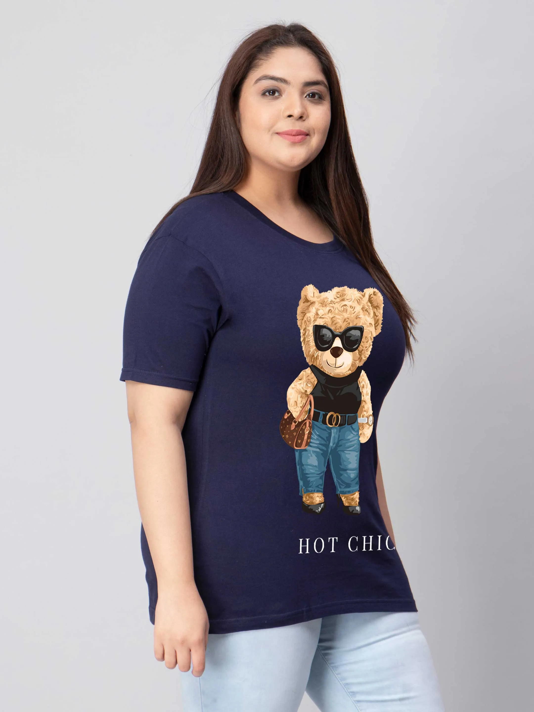 Hot Chic Bear Plus Size Women T-Shirt