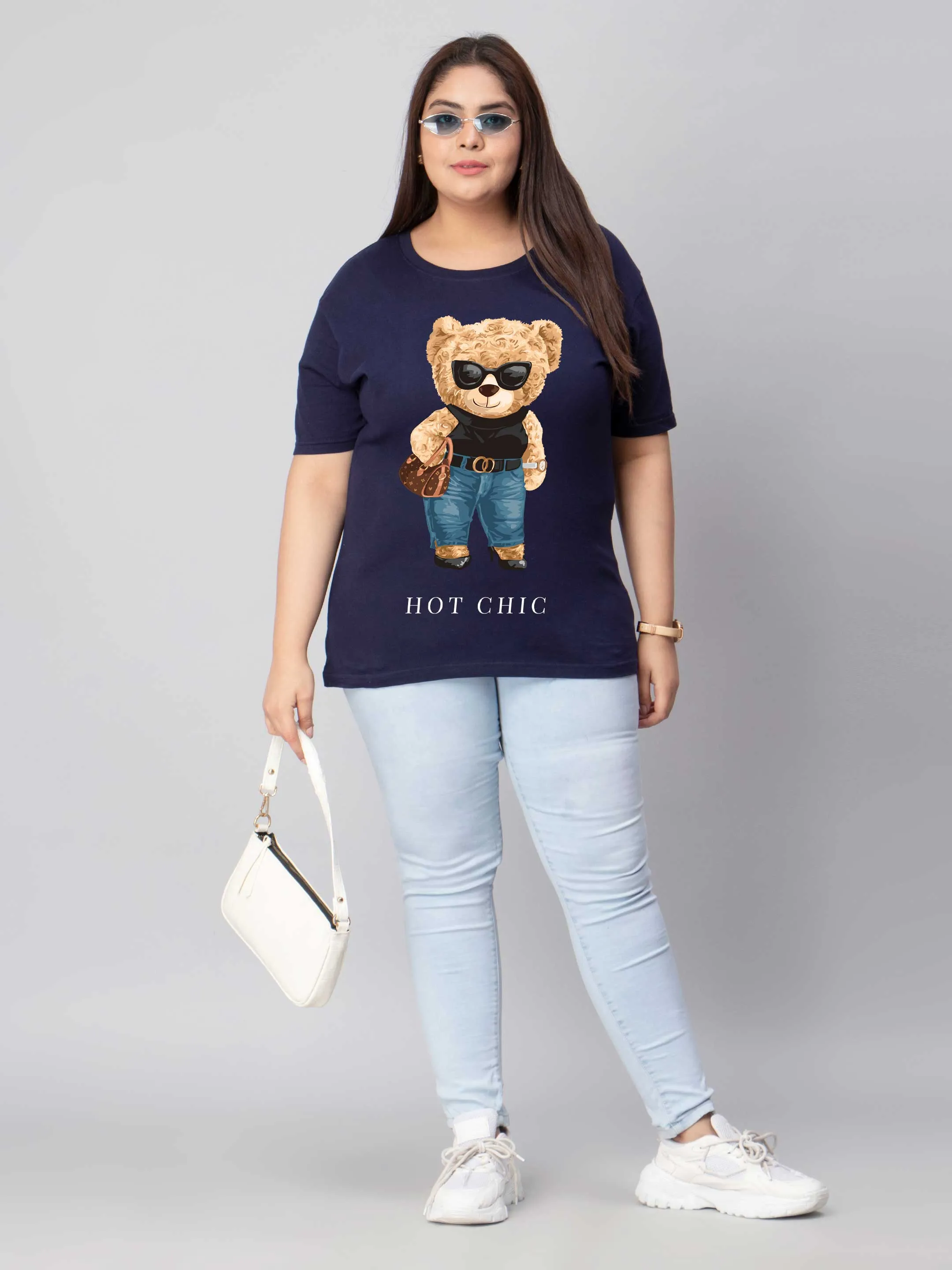 Hot Chic Bear Plus Size Women T-Shirt