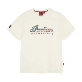 Indian Motorcycle  Polaris USA Script Logo T-Shirt Tee Soft Lightweight Comfortable White