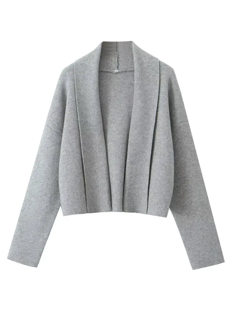 Ivyshape | Autumn Cardigan with Shawl Collar