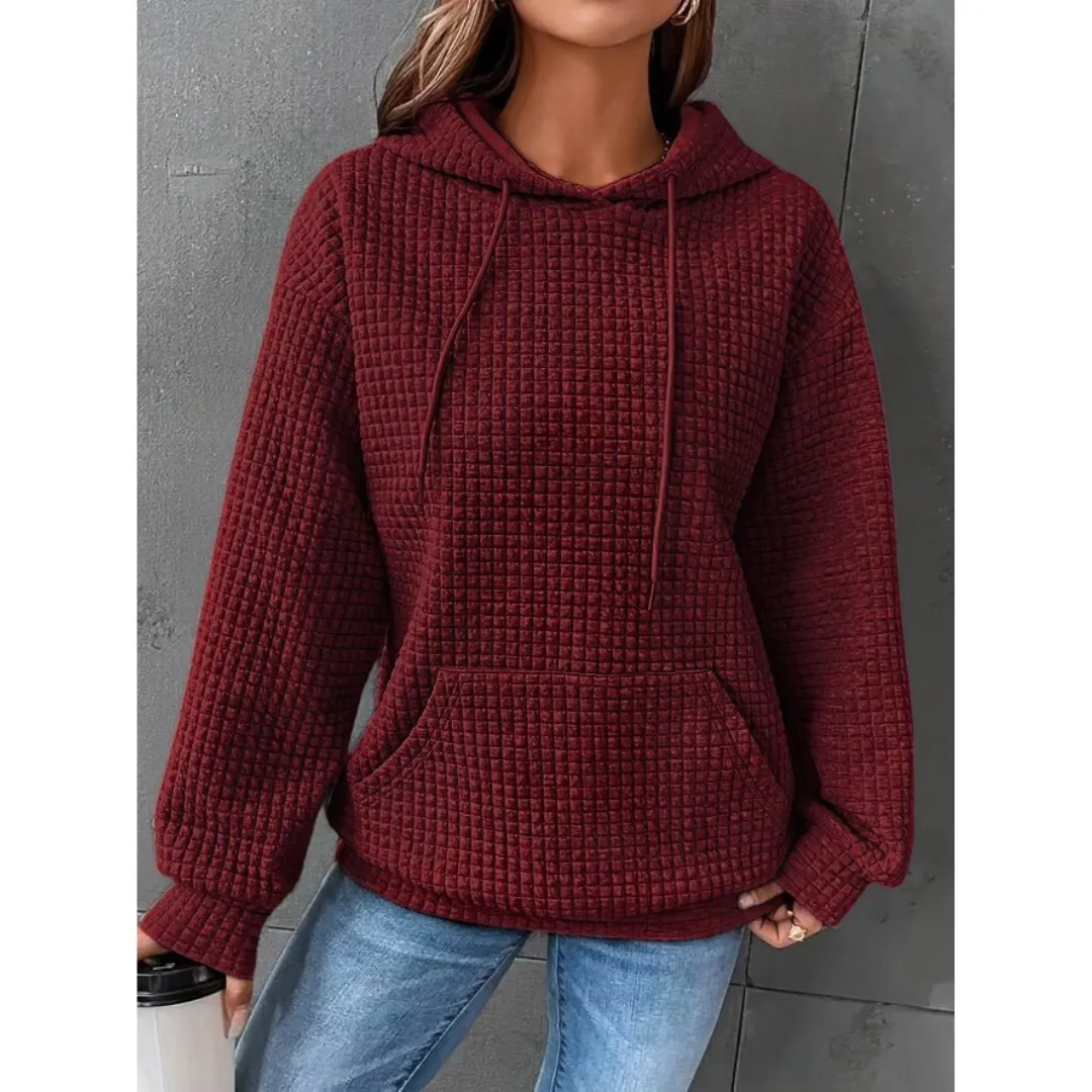 Ivyshape | Comfortable Knitted Hoodie for Women