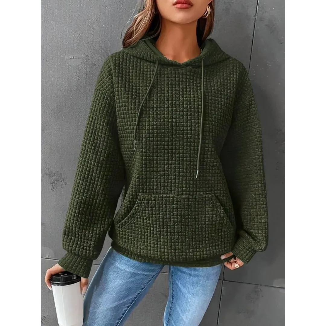 Ivyshape | Comfortable Knitted Hoodie for Women