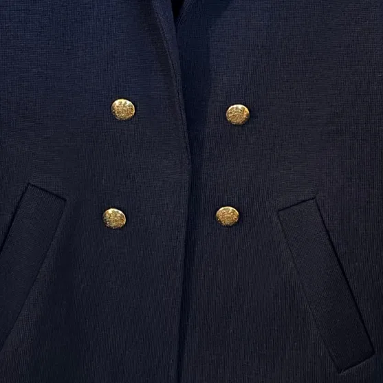 Knitted Wool Namibia Jacket - Navy