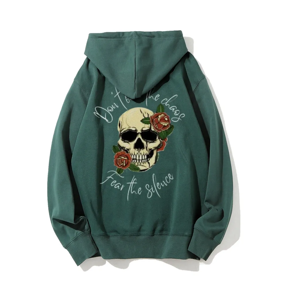 Mens Skeleton with Rose Graphic Hoodies