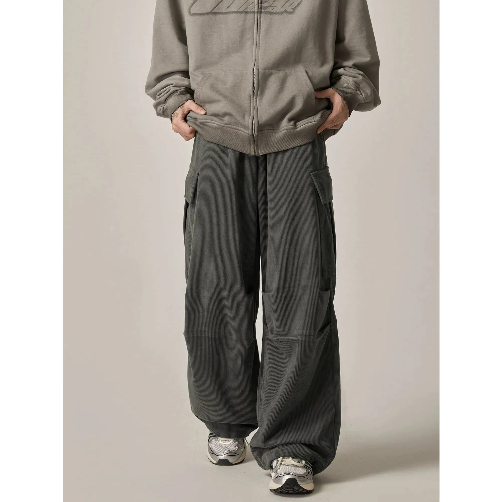 Noir Cascade Relaxed Cargo Lounge Pants