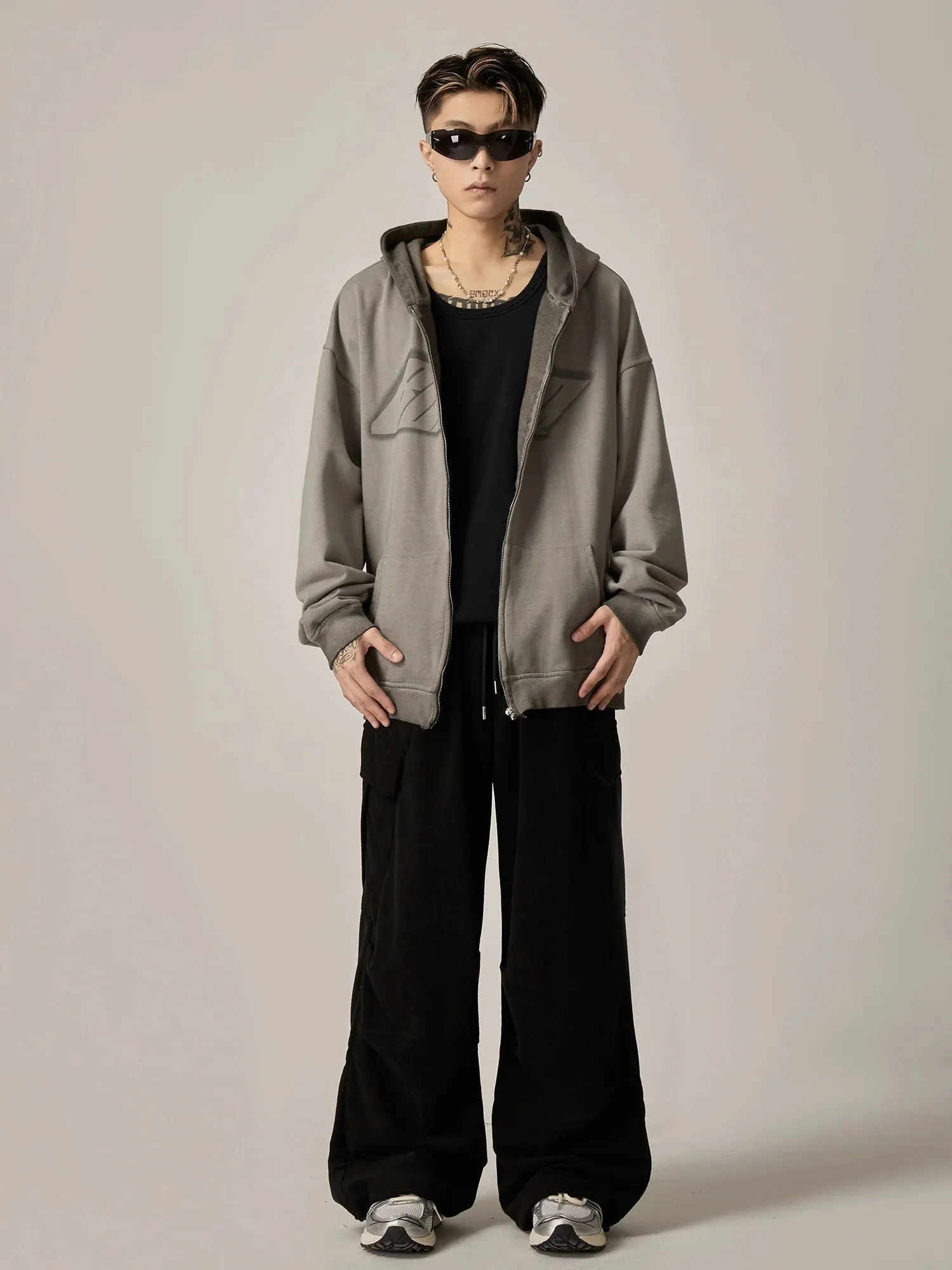 Noir Cascade Relaxed Cargo Lounge Pants