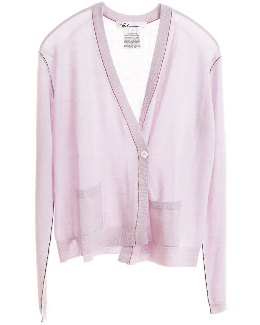 Pale Lavender Asymmetrical Cardigan