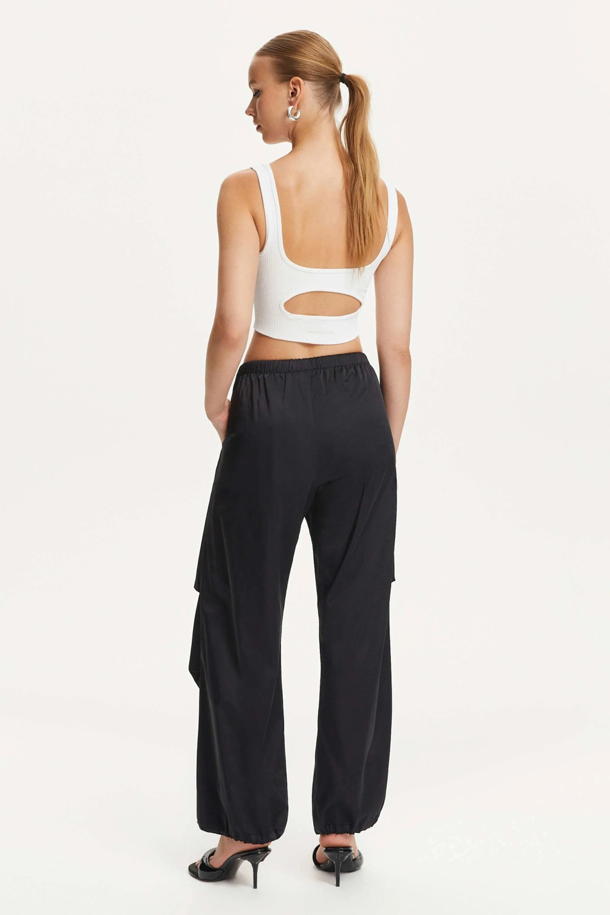 Pleated Satin Loose Fit Pants (Final Sale)