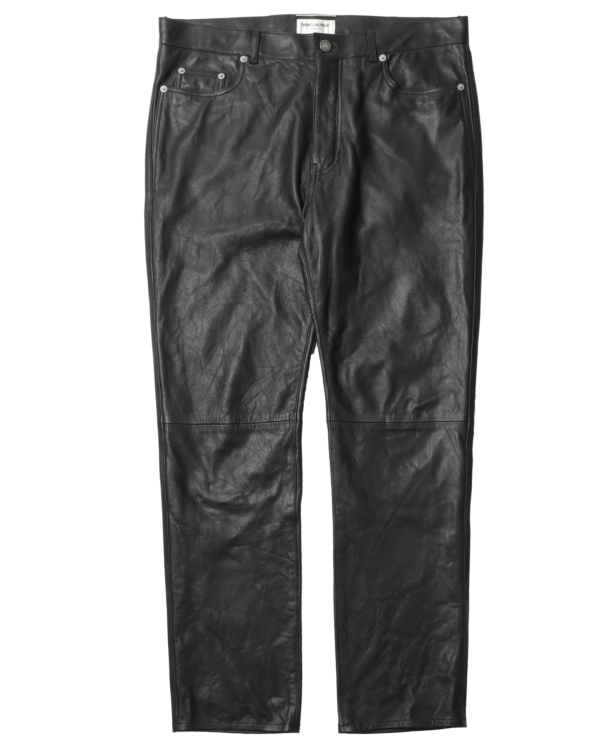 Relaxed Fit Leather Pants