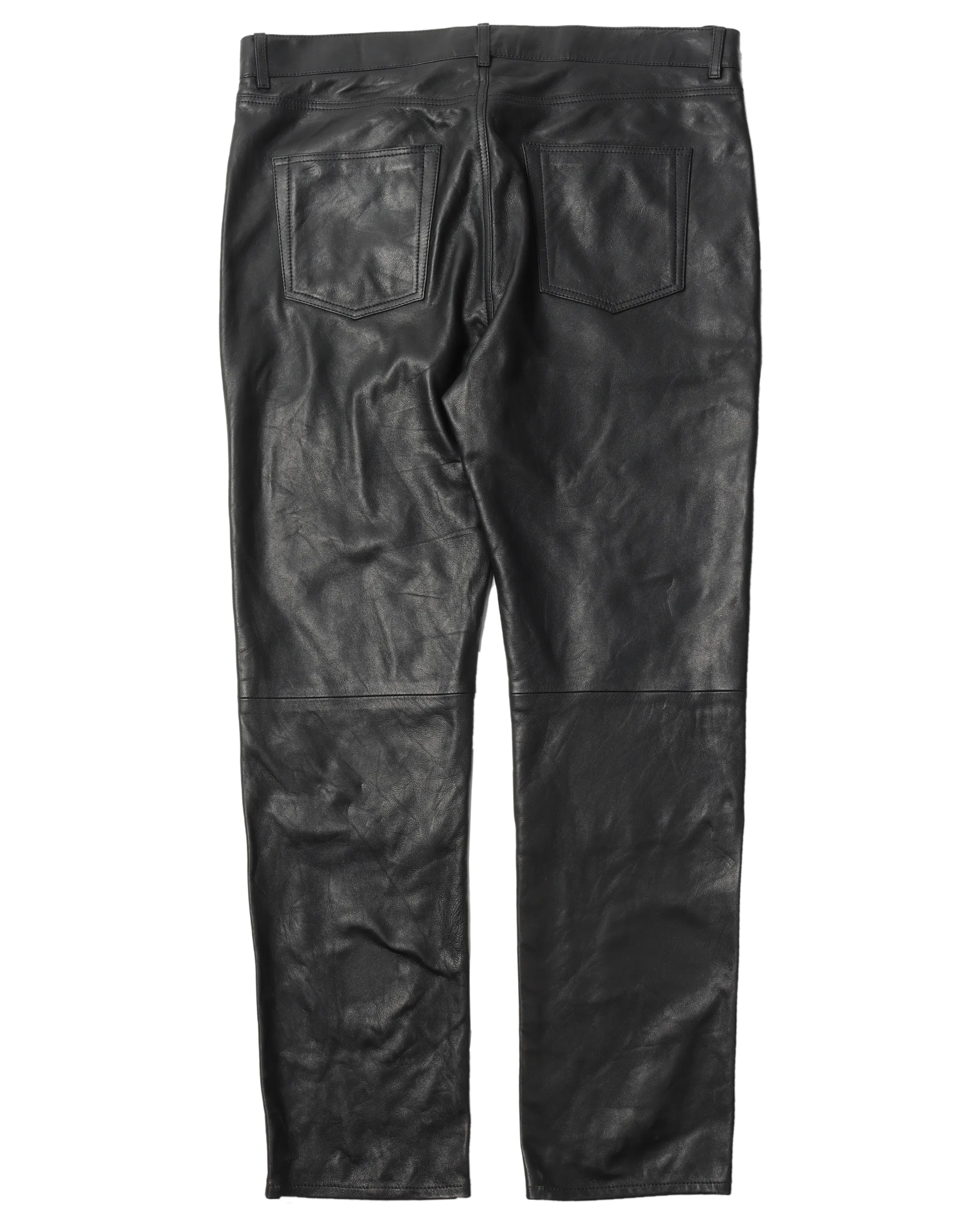 Relaxed Fit Leather Pants