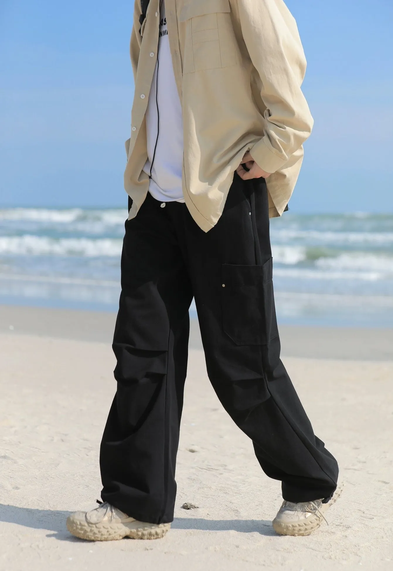 Relaxed Fit Straight Trousers