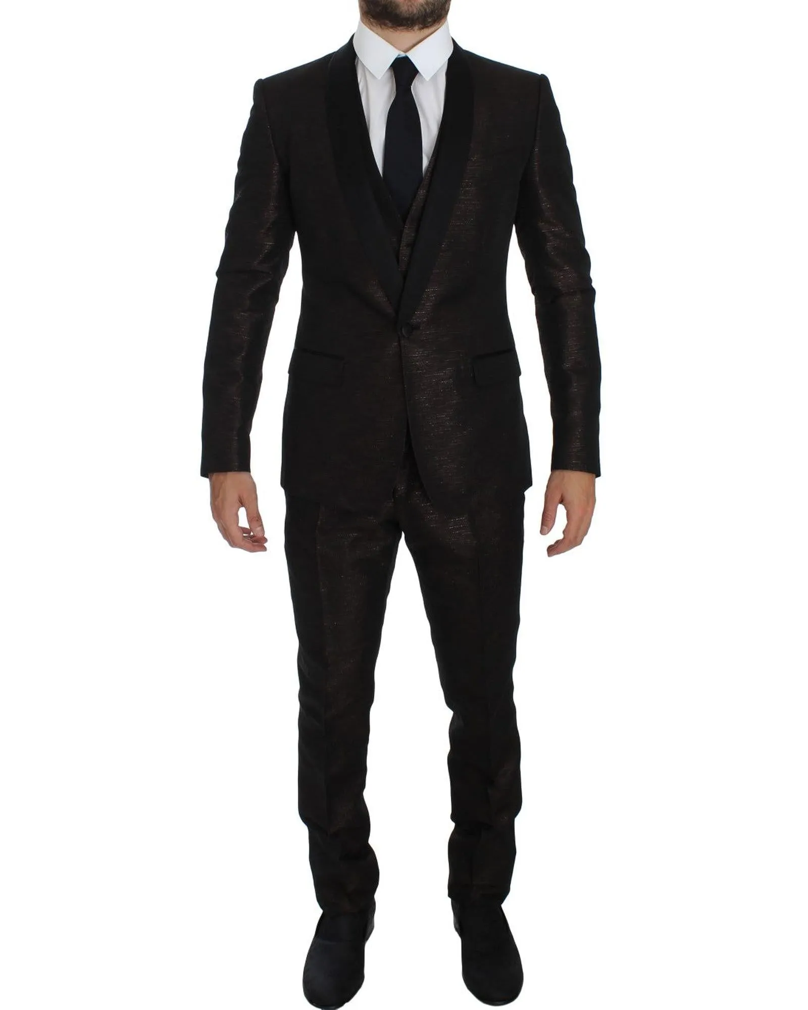 Shiny 3 Piece Slim Suit Tuxedo