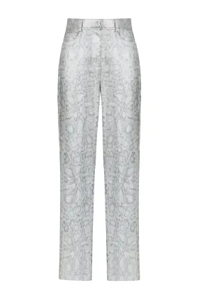 Silver Snake Print Pants (Final Sale)