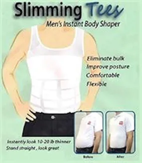 Slimming Tees- Men's Instant Body Shaper (Large)