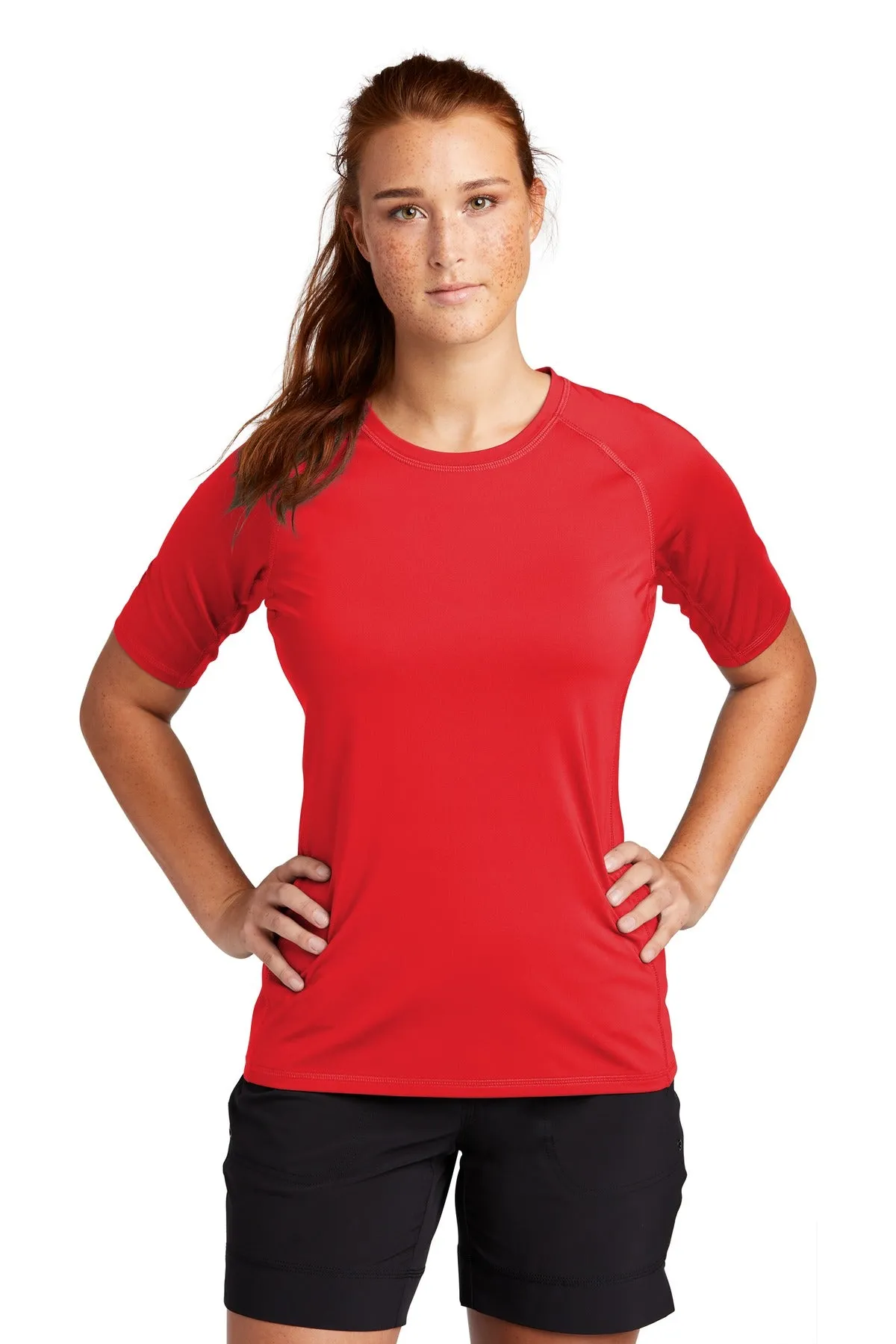 Sport-Tek Ladies Rashguard Tee. LST470