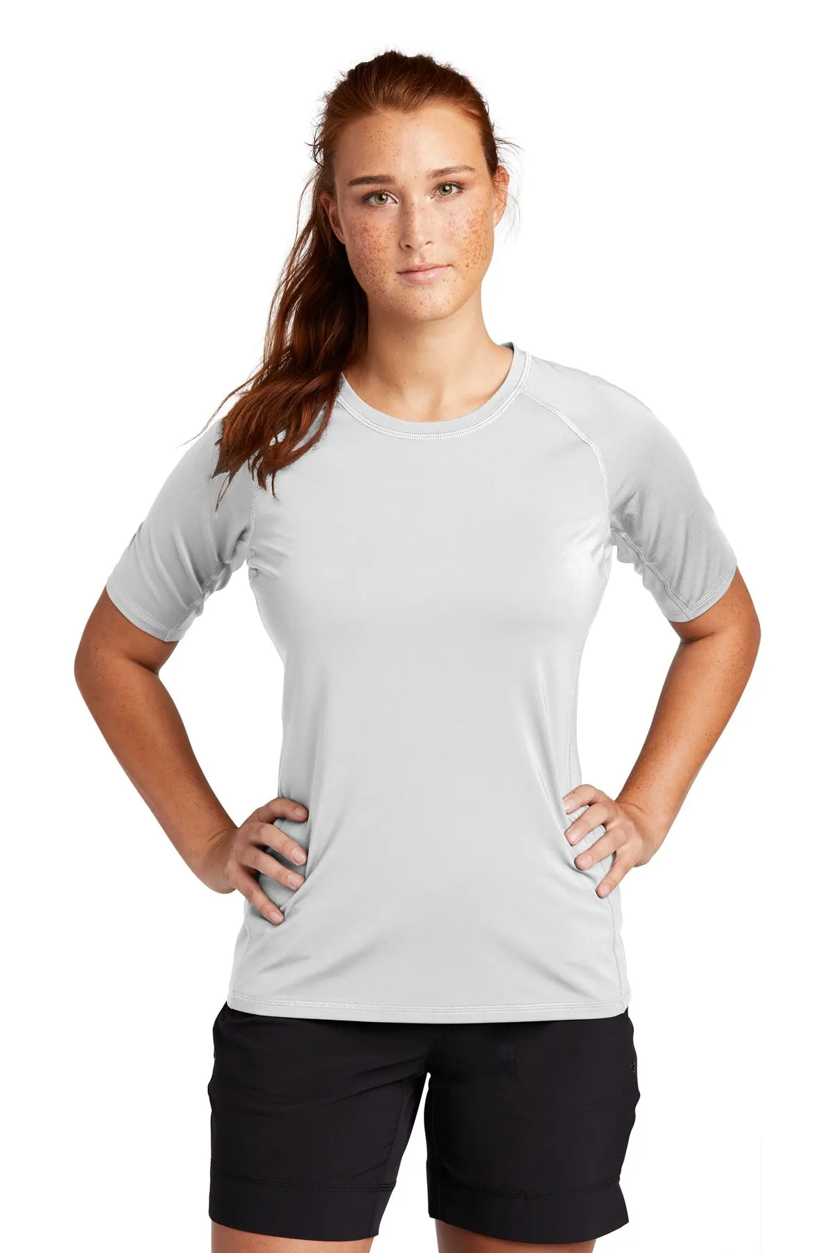 Sport-Tek Ladies Rashguard Tee. LST470