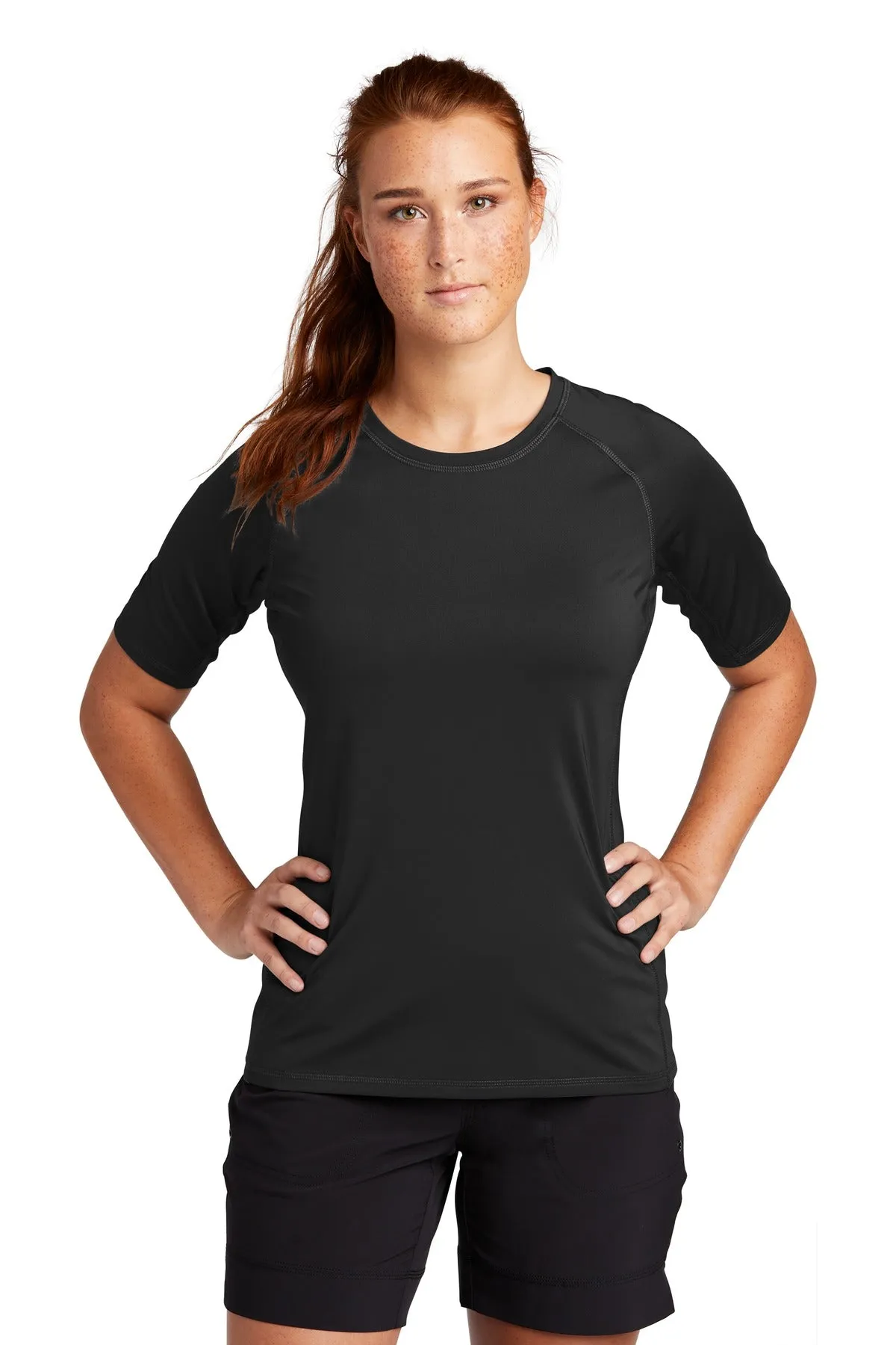 Sport-Tek Ladies Rashguard Tee. LST470