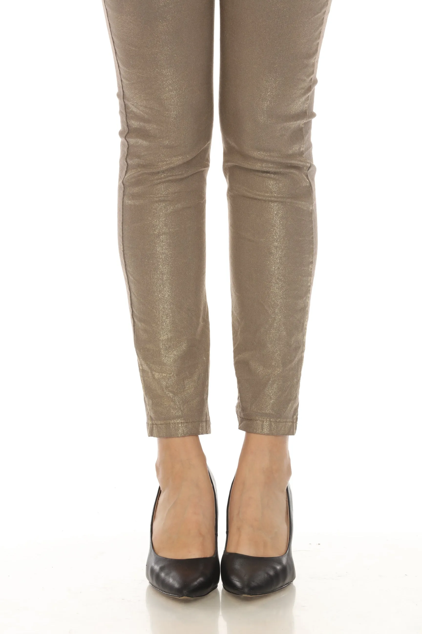 Stretch Pants with Gold Foil