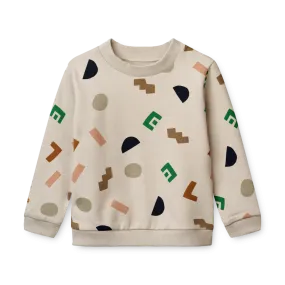 Sweatshirt - Thora - Graphic Alphabet Sandy