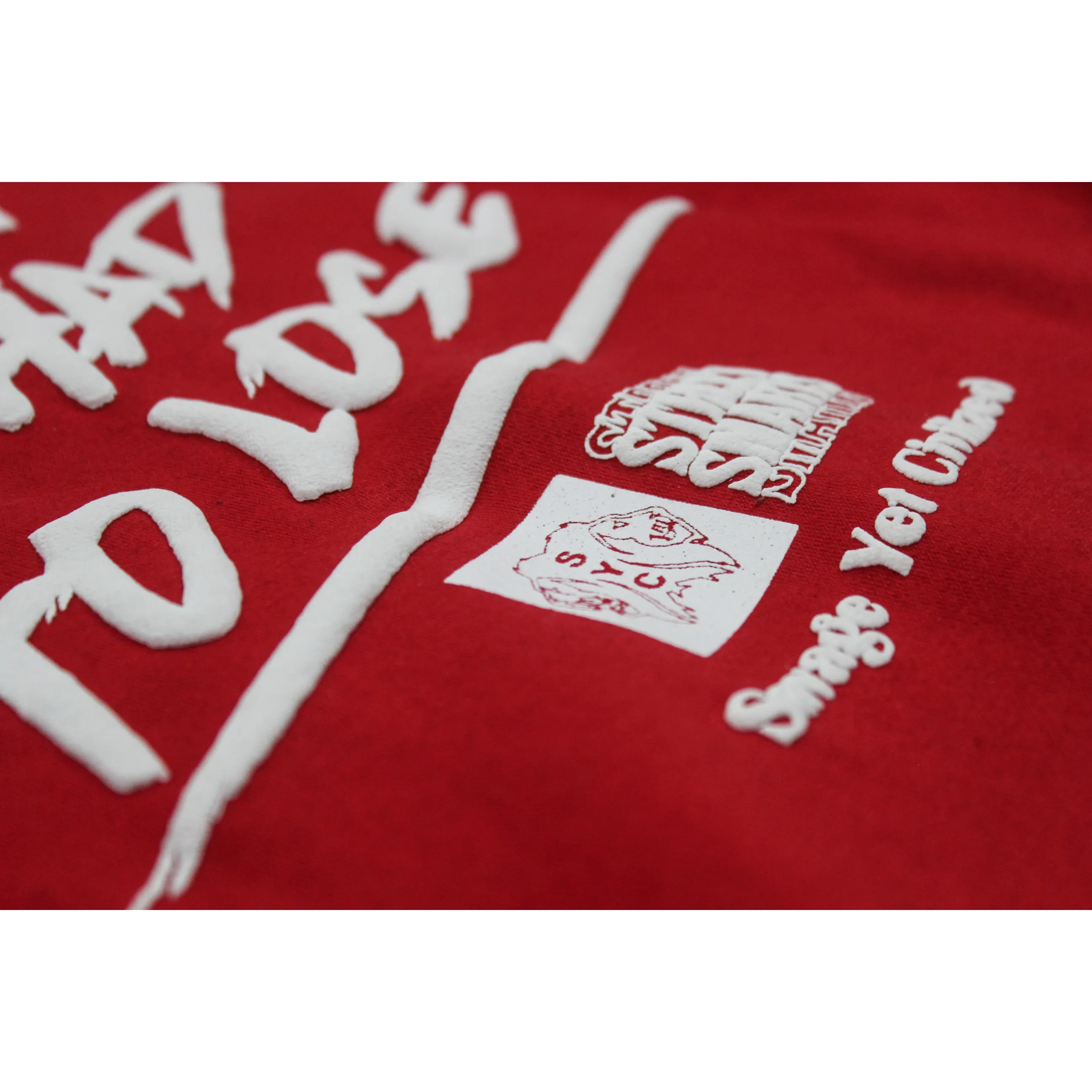 TO WIN I HAD TO LOSE- PUFF PRINT HOODIE (RED)