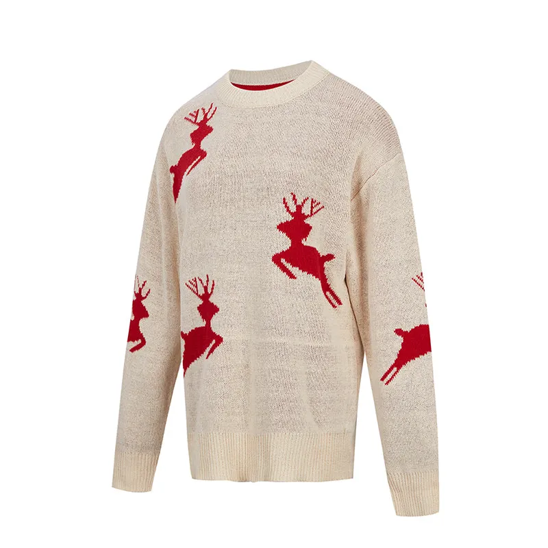 WOMEN'S ELK JACQUARD SWEATERS