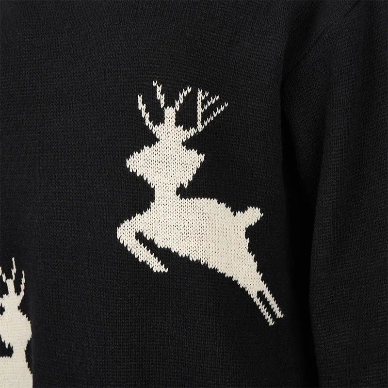 WOMEN'S ELK JACQUARD SWEATERS