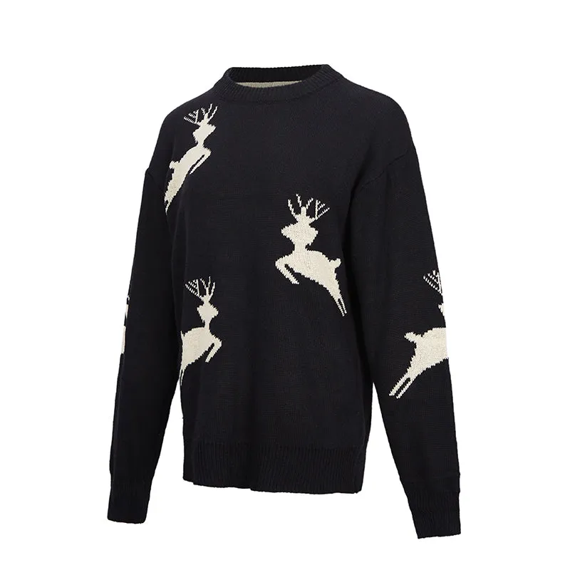 WOMEN'S ELK JACQUARD SWEATERS